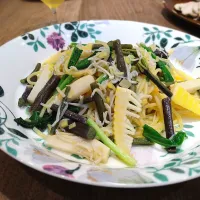 山菜としらすのスパゲティ| 古尾谷りかこさん