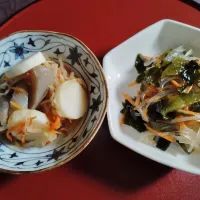 長芋とコンニャク煮と春雨酢の物|由紀子さん