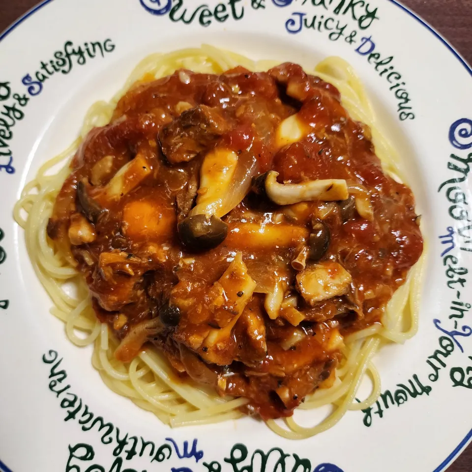 さば缶のトマトパスタ|ひろにぃさん