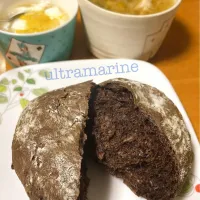 ＊ブラックココアとはちみつレモン🍋のパン♪レモンピールヨーグルト＊|ultramarineさん