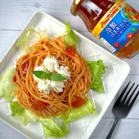 トマトとバジルのサラダパスタ|紅茶とお菓子と時々ごはんさん