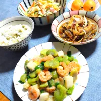そら豆と海老、イカの旨煮＆煮干し酢の南蛮漬け|cherry🍒さん