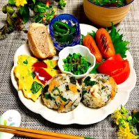 鯛と鮭の手毬握りワンプレート| まめもにおさん