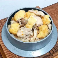 【自作🎯】地鶏としめじの釜めし（激ウマ出汁Ver.+備蓄米の炊き方教えます✨）