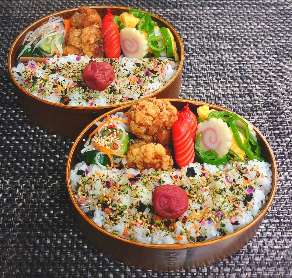 母とムスコのラブラブおソロ♪みんな大好き唐揚げ弁当|からあげビールさん