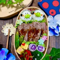 父の日焼肉弁当|Akiyoෆ¨̮⑅さん