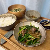 砂肝ニラ炒め定食|pontalさん