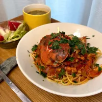 丸蟹のトマトパスタセット|pontalさん