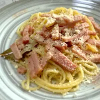ベーコンとニンニクの白ワインパスタ🍝| buhizouさん