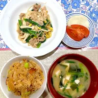 鰻ご飯と野菜炒め|おしゃべり献立さん