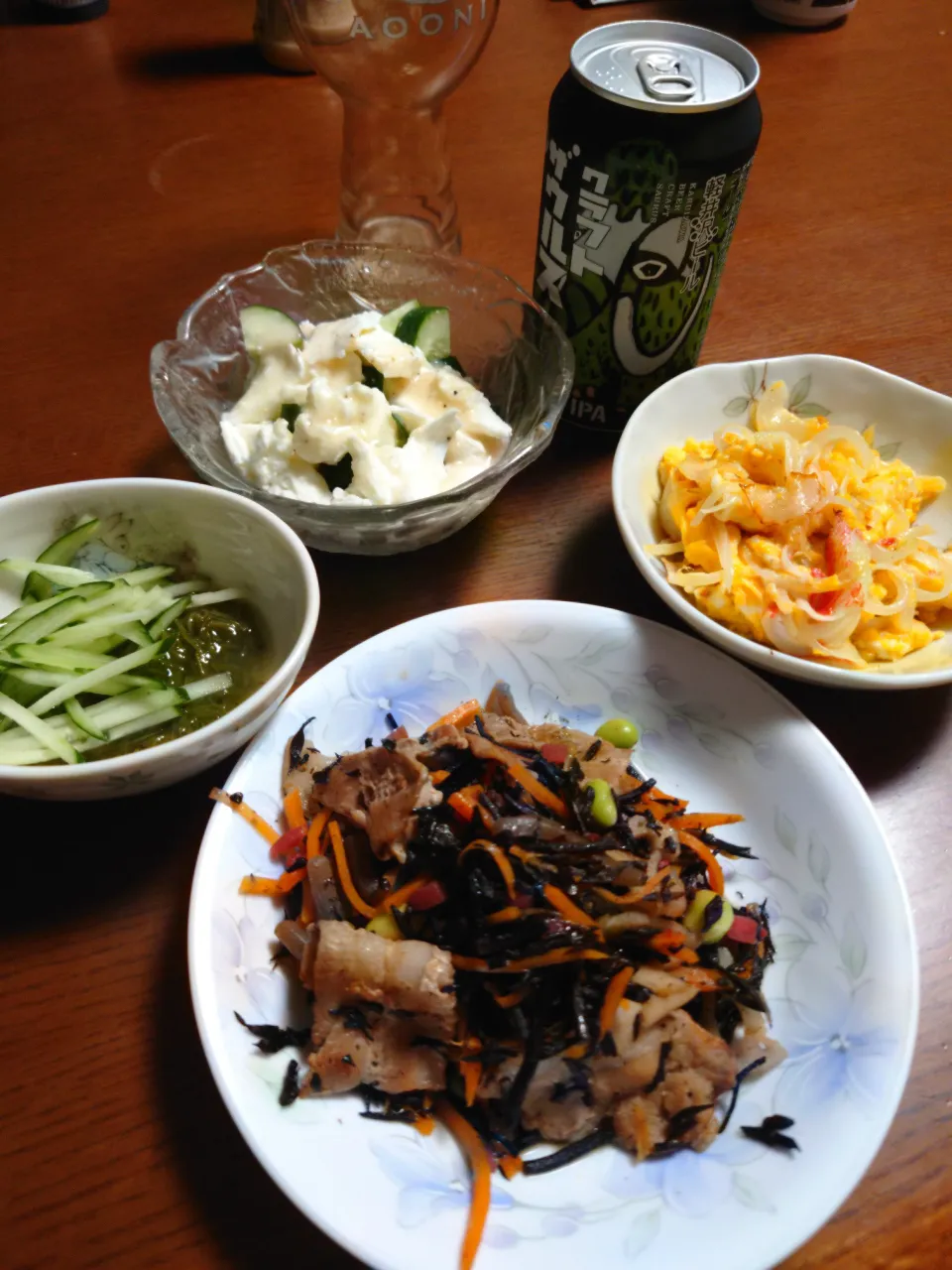 豚肉とひじきの炒め物|ぱやさん