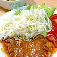 トンテキ＆コンソメスープ|なおさん