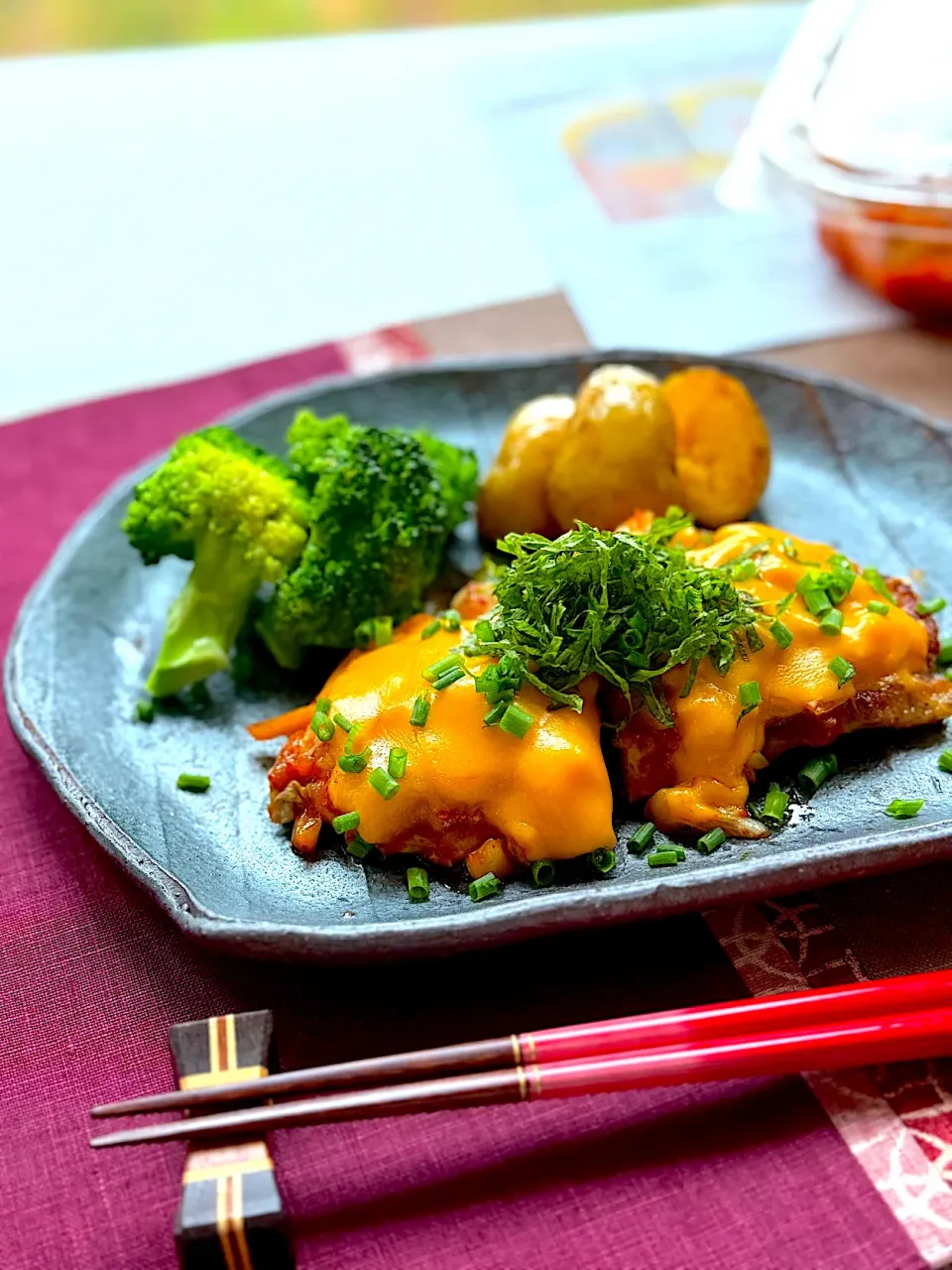たっぷり生姜入り白菜キムチで食べるポークソテー|サミカさん