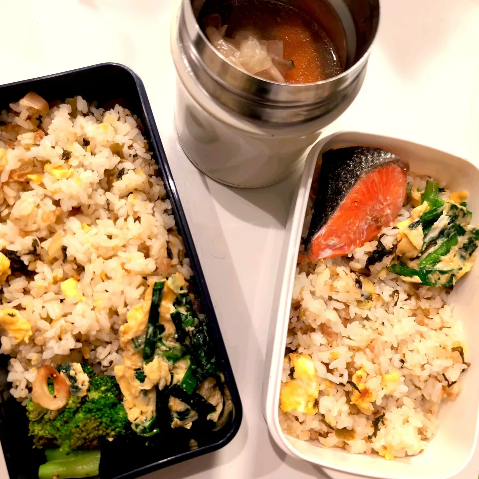 息子と私弁当／高菜チャーハンと余り物|チョコさん