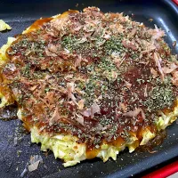 キャベツ大量消費用お好み焼き|単身赴任のっちさん