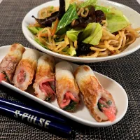 紅生姜で大阪巻きをちくわで
大阪焼きそば| マギーさん