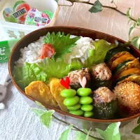 ＊0042.青じそつくね＆ごま団子🌿娘ちゃんの高校生弁当🍱＊|＊抹茶＊さん