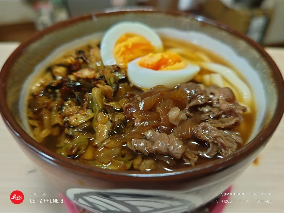 2025/06/10の食事メニューは牛出汁うどん|Tarou  Masayukiさん