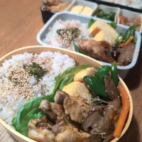 手羽中カレー炒め弁当|まきごろうさん