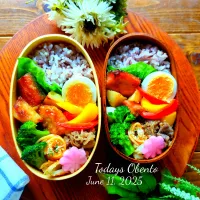 鮭とじゃがいもの麺つゆマヨ炒め弁当✨| さらママさん