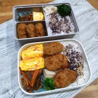 カニ玉とメンチカツ弁当|puniさん