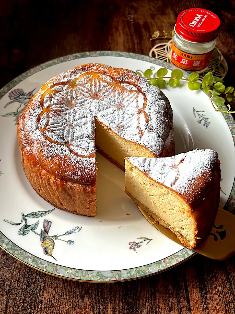 芝麻醬でごまチーズケーキ ~生クリームなし|とんちんさん