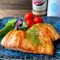 釣り魚🎣ビワマスのムニエルwithスパイス21&マヨルカ島の塩