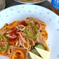 冷製パスタソースを使って            冷製稲庭うどん|🍒ふみりん🍒さん