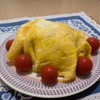 でっかいオムライス| はちみつポルコさん