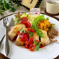 ジャックスライスゴーダdeポークソテー☆チーズ＆トマトソース