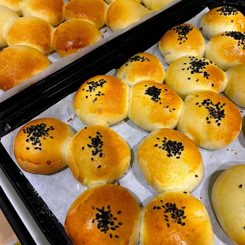 「ニップン　強力小麦粉　ゆめちからブレンド」を使ってみたSnapdishの料理・レシピ写真:あんぱんとクリームパン