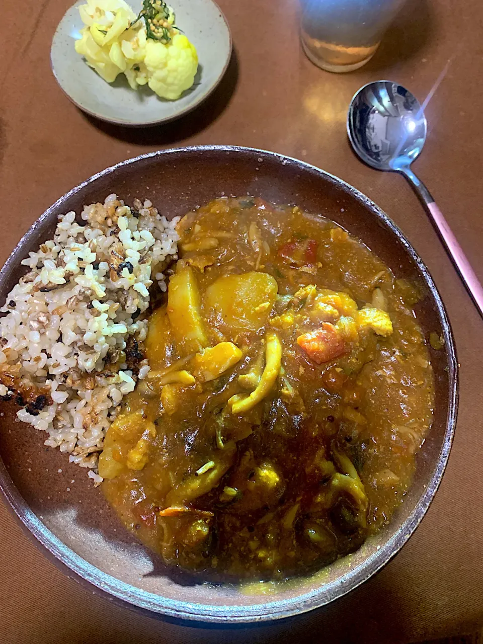蛋白ビダミンたっぷりスーパーダイエットカレー
カリフラワーのアチャール　　　　　　　　　　　自家製アブサン|KimaLABOさん