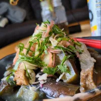 なすとじゃこ天のみぞれ煮