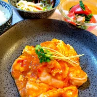 えびチリー炒り卵でカサ増し|Mikaさん