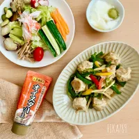 いっちゃんさんとぽんすけさんの焼売で青椒肉絲風(人´∀`)♪|FIKA789さん