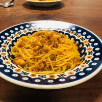 鯖缶のスパゲッティ