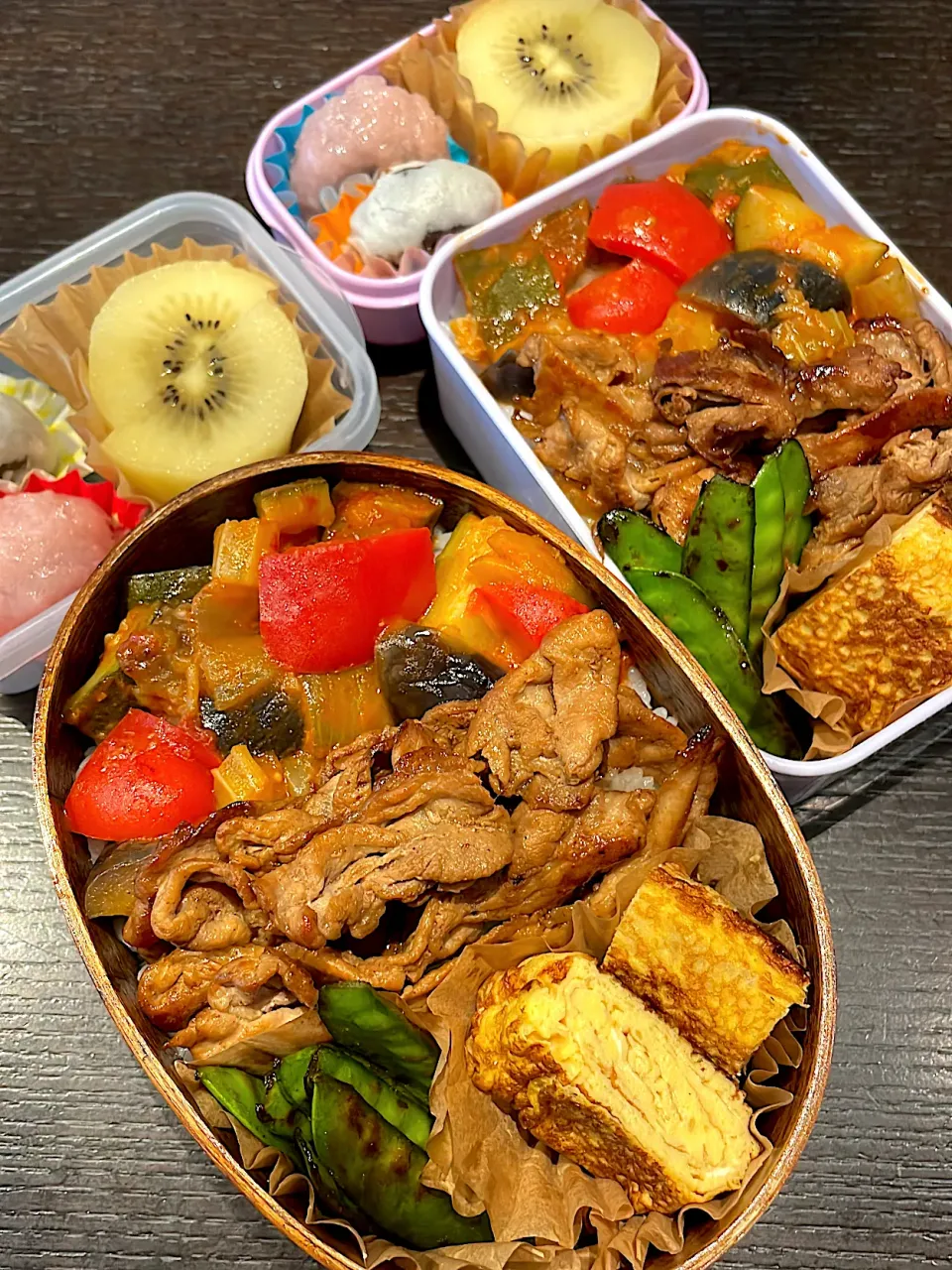 ラタトゥイユと焼肉のっけ弁当|雑草シェリーさん