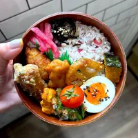 塩昆布としば漬けとゆかりの混ぜご飯| allyさん
