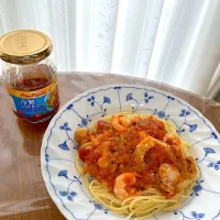アンナマンマパスタソースでシーフードパスタ♪|なちこさん