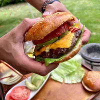 手作りバンズのハンバーガー|さあママさん
