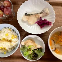 鱈のポン酢焼きメインのお夕飯for kids🌛|みーぬさん