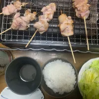夕食　焼き鳥で焼酎飲みました|ATさん