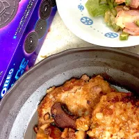 バター醤油きのこハンバーグ、ソテー|まみみさん