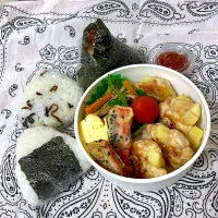 鶏ムネとジャガイモのカリカリ焼き弁当| SaDaさん
