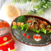 ＊0044.ミニアンパンマンの海苔弁♡娘ちゃんの高校生弁当🍱＊|＊抹茶＊さん