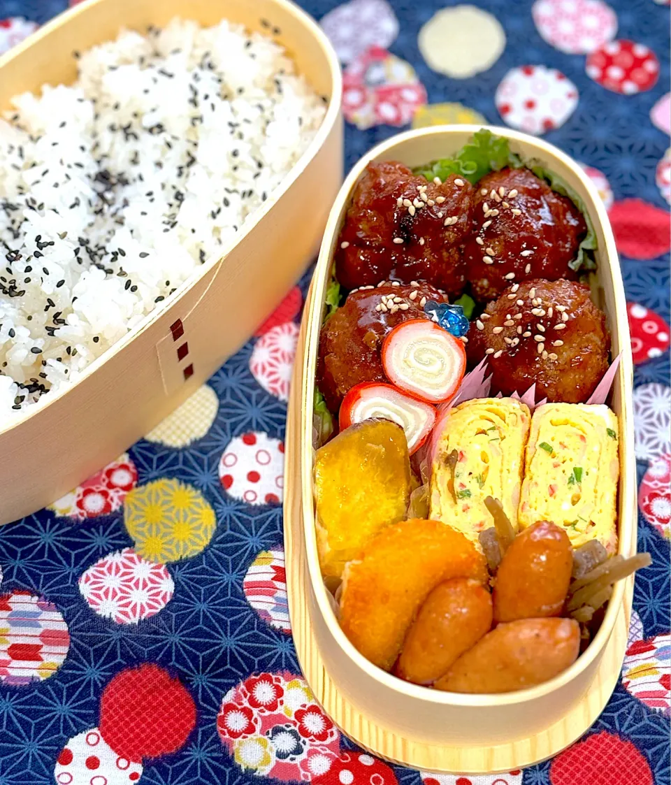 6月13日⚾️肉団子甘酢あん弁当|ぽんちゃんさん