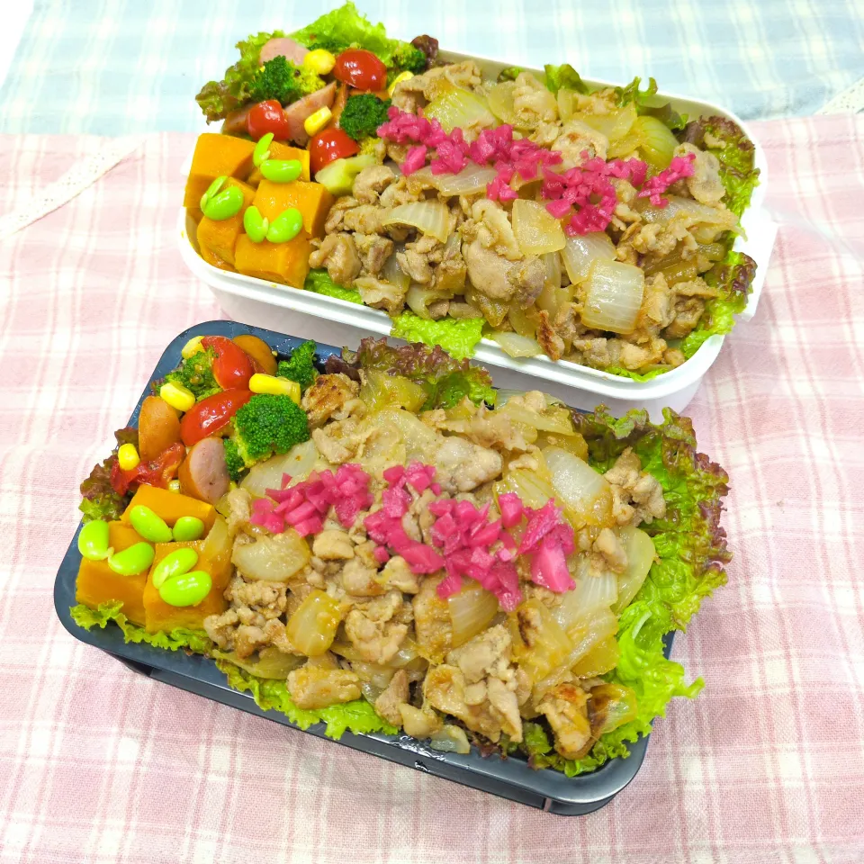 生姜焼き丼弁当❤|みちゅあしさん