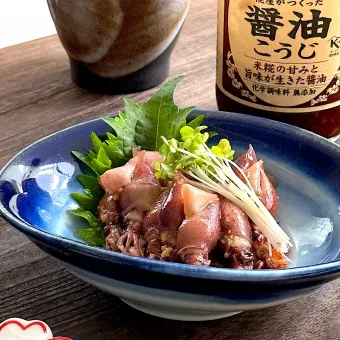 Snapdishの人気料理写真:パパ氏さんの料理 今が旬のホタルイカと話題の調味料で春を楽しもう❗️ 〜ホタルイカのオリーブオイル醤油糀漬け