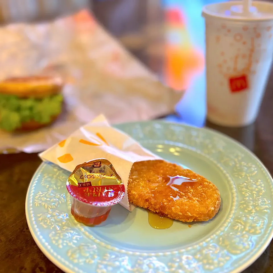 ハッシュドポテトにメープルシロップ|かっちゃん杉さん