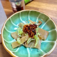 自家製メンマ煮×辛そうで辛くない少し辛いラー油|morimi32さん